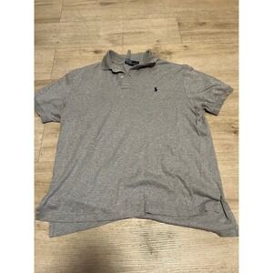 Ralph Lauren Polo‎ Shirt Mens Size L Gray  Classic Fit Embroidered Logo Golf